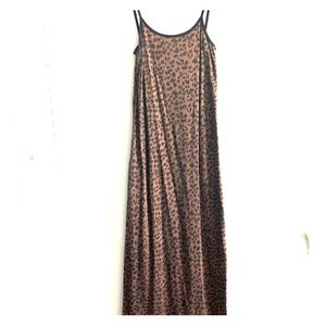 90’s leopard print maxi dress